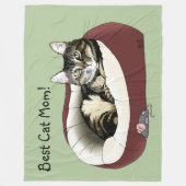 母の日の猫 フリースブランケット (正面)