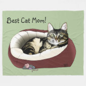 母の日の猫 フリースブランケット (正面(横))