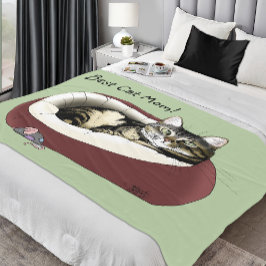 母の日の猫 フリースブランケット