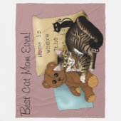 母の日の猫 フリースブランケット (正面)