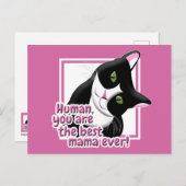 母の日の猫 ポストカード (正面/裏面)