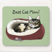 母の日の猫 マウスパッド (正面)