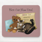 母の日の猫 マウスパッド (正面)