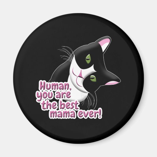 母の日の猫 マグネット (正面)