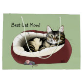 母の日の猫 ラージペーパーバッグ (裏面)