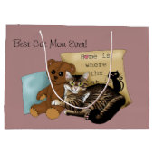 母の日の猫 ラージペーパーバッグ (裏面)