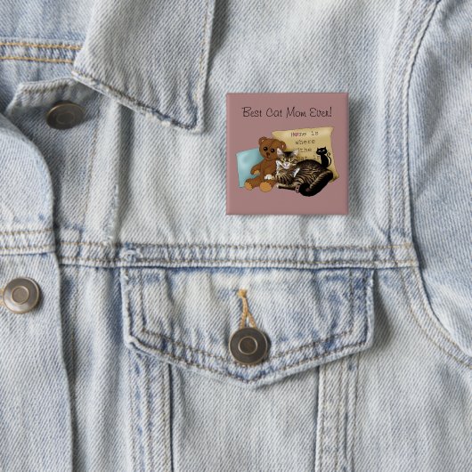 母の日の猫 缶バッジ (インサイチュ)