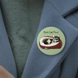 母の日の猫 缶バッジ