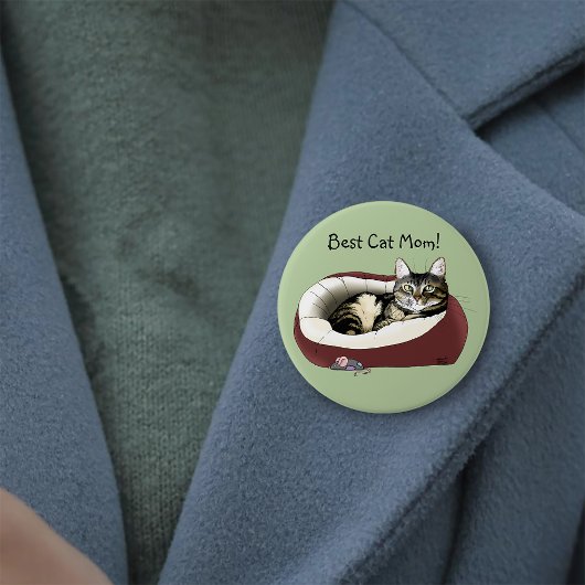 母の日の猫 缶バッジ