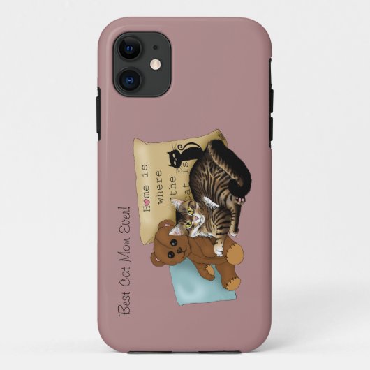 母の日の猫 Case-Mate iPhoneケース (裏面)