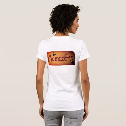 母の日の猫 Tシャツ (裏面フル)