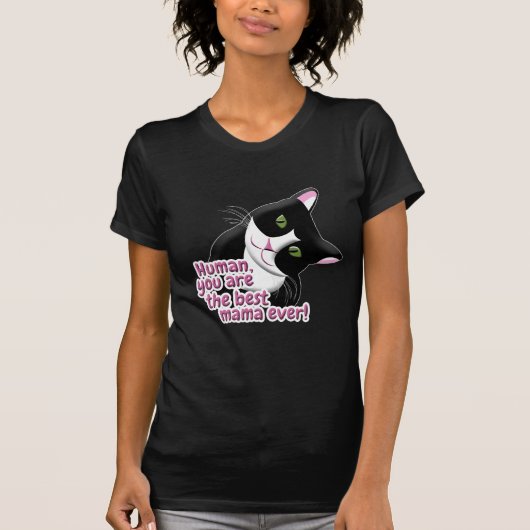 母の日の猫 Tシャツ (正面)