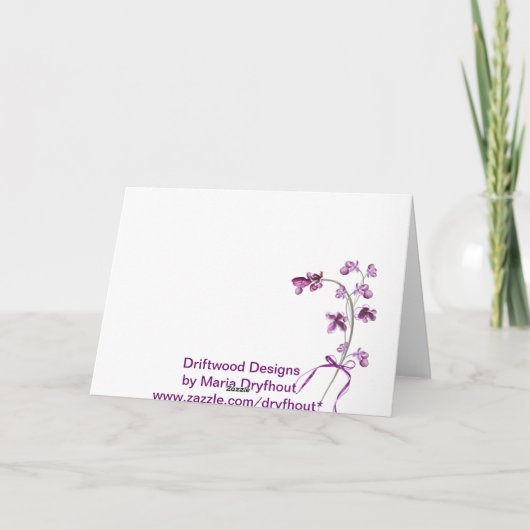 母の日の献上品 カード (裏面)