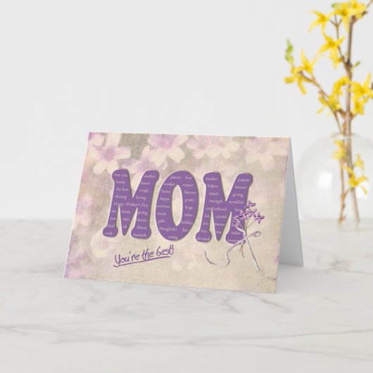 母の日の献上品 カード (黄色い花)