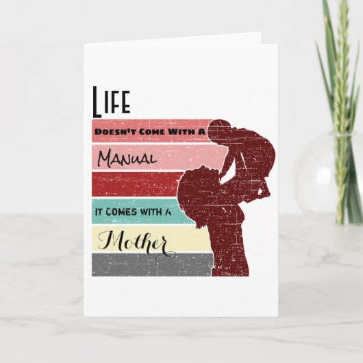 母の日の生活がマニュアル来できない シーズンカード (正面)