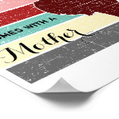 母の日の生活がマニュアル来できない ポスター (角)