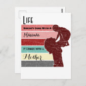 母の日の生活がマニュアル来できない ポストカード (正面/裏面)