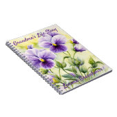 母の日の生活の物語、ウッドランドヴィオレット、ヴィオレット ノートブック (右側)