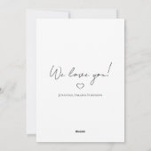 母の日の白黒かわいらしミニマリスト写真 シーズンカード (裏面)