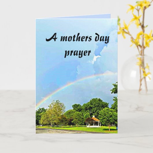 母の日の祈りの言葉 カード (黄色い花)