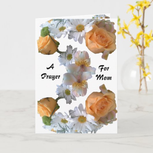 母の日の祈りの言葉 カード (黄色い花)