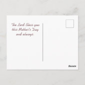 母の日の祝福聖書の一節クリスチャン ポストカード (裏面)