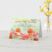 母の日の祝福詩篇118:24 この日は主が造り給いし日 カード (黄色い花)