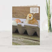 母の日の第一子ひよこ カード (正面)