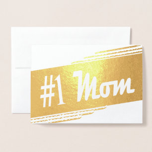 母の日の第1お母さんのヴィンテージ 箔カード