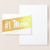 母の日の第1お母さんのヴィンテージ 箔カード (ディスプレー)