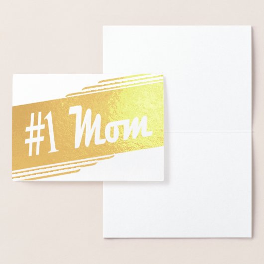 母の日の第1お母さんのヴィンテージ 箔カード (ディスプレー)
