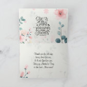 母の日の箴言31聖書聖句ピンクフローラ シーズンカード (内部)