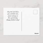 母の日の箴言31聖書聖句ピンクフローラ ポストカード (裏面)