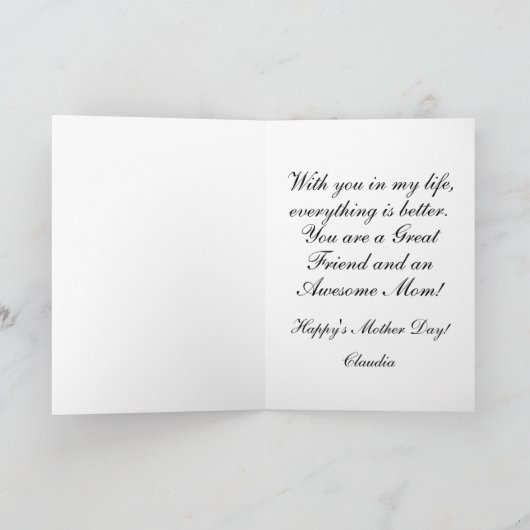 母の日の素敵な継母のカード シーズンカード (内部)