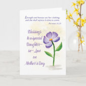 母の日の紫に関する法律賛美の娘 カード (黄色い花)