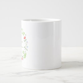 母の日の緑の花のスーパーヒーローママ ジャンボコーヒーマグカップ