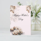 母の日の美しいヴィンテージ サンキューカード (スタンド正面)