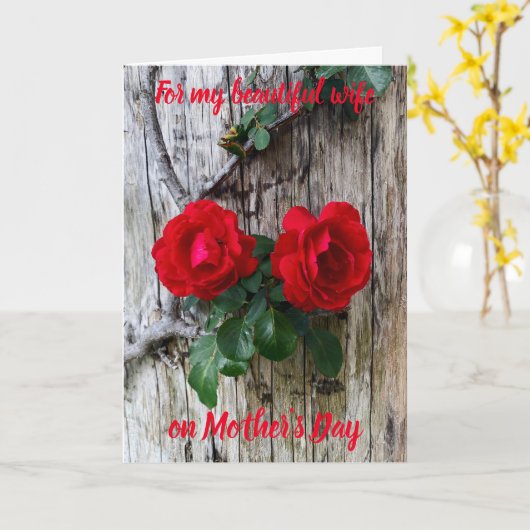 母の日の美しい妻のために カード (黄色い花)