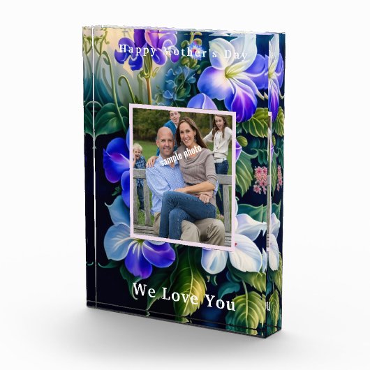 母の日の美しい水彩花 フォトブロック (右)