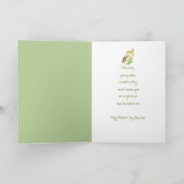 母の日の義母のかわいいすずめの鳥 カード (内部)