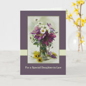 母の日の義理の娘 カード (黄色い花)