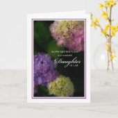 母の日の義理の娘、色彩の鮮やかなアジサイ カード (黄色い花)