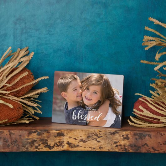 母の日の聖なる書物、 経典箴言31写真プラーク フォトプラーク (側面)