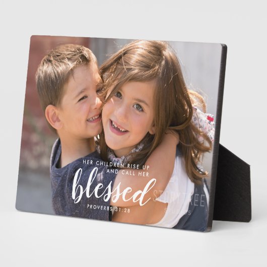 母の日の聖なる書物、 経典箴言31写真プラーク フォトプラーク (側面)