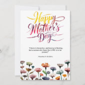 母の日の聖書の節：箴言31 シーズンカード (正面)