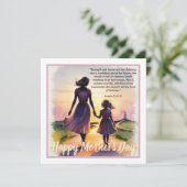 母の日の聖書の言葉: 箴言31:25-27 シーズンカード (スタンド正面)