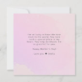 母の日の芍薬の花をあなたに選びます カード (裏面)