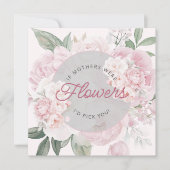 母の日の芍薬の花をあなたに選びます カード (正面)