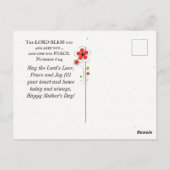 母の日の花かわいい鳥のバイブル賛美ズ ポストカード (裏面)