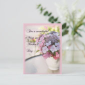 母の日の花がテーブルに ポストカード (スタンド正面)